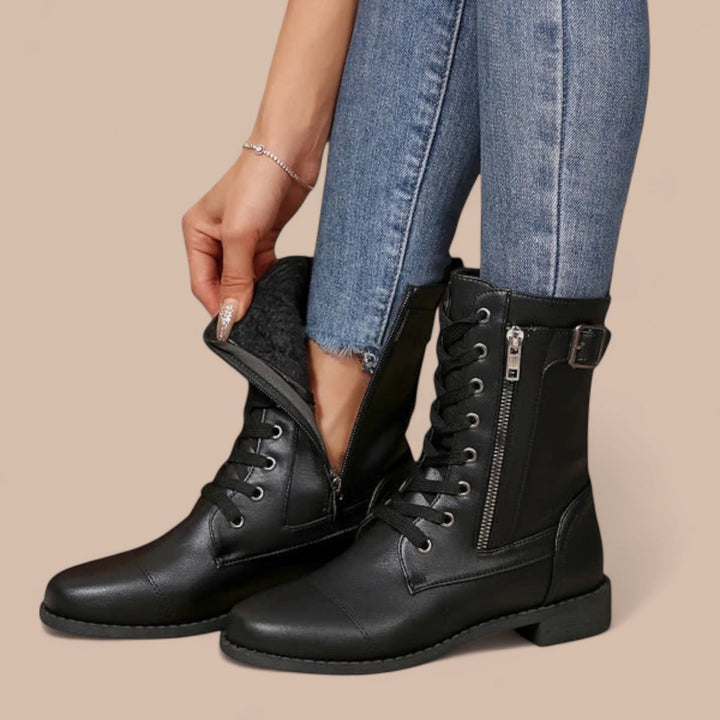 Elise de Paris| Bottes en Cuir Ainsworth