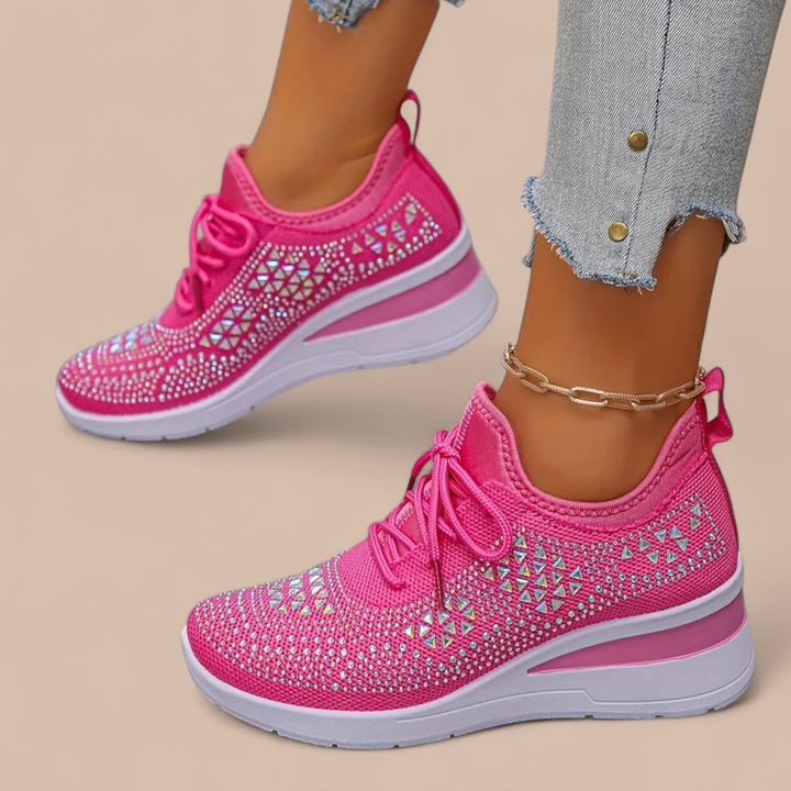 Elise de Paris| Olivia – Baskets Orthopédiques Élégantes et Étincelantes
