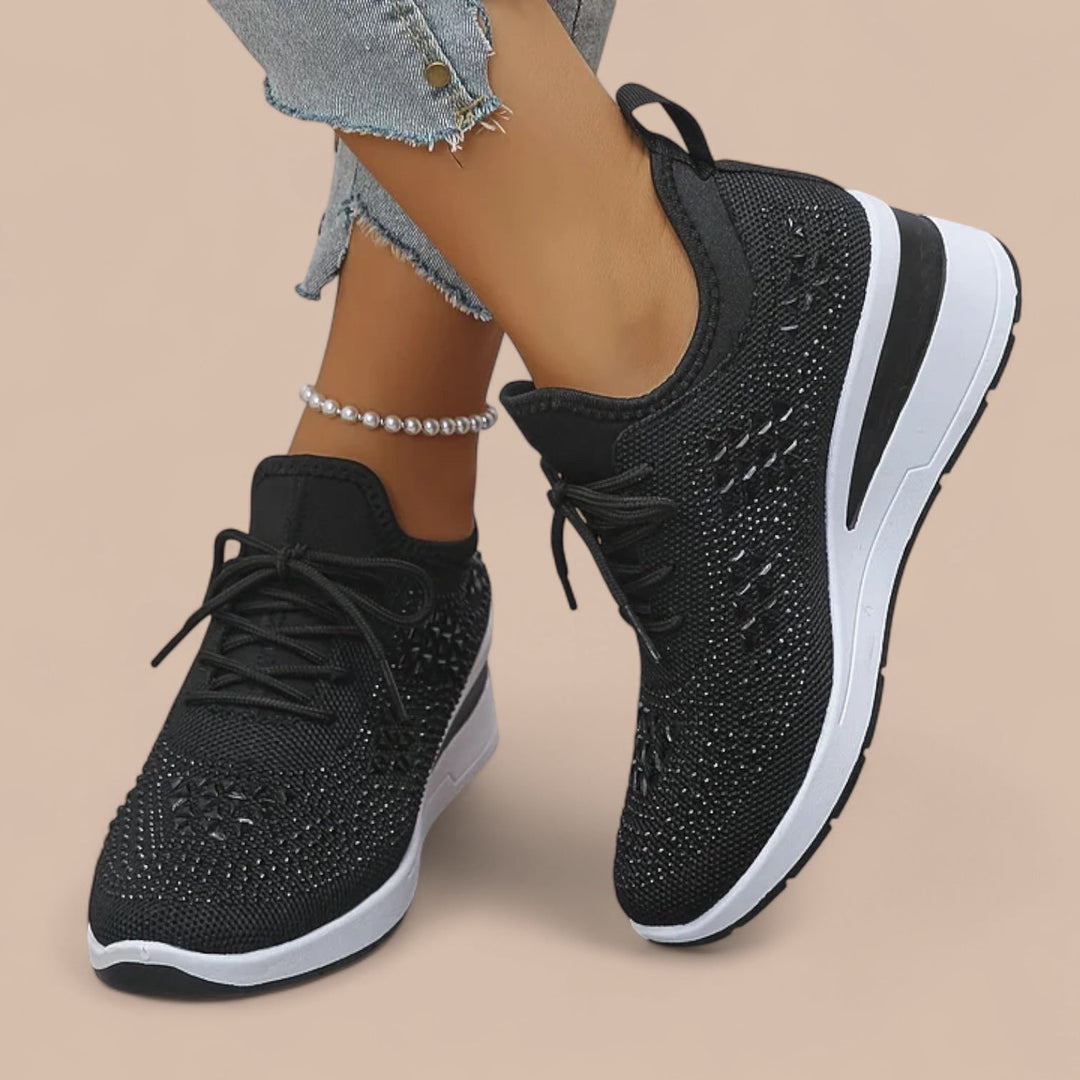 Elise de Paris| Olivia – Baskets Orthopédiques Élégantes et Étincelantes