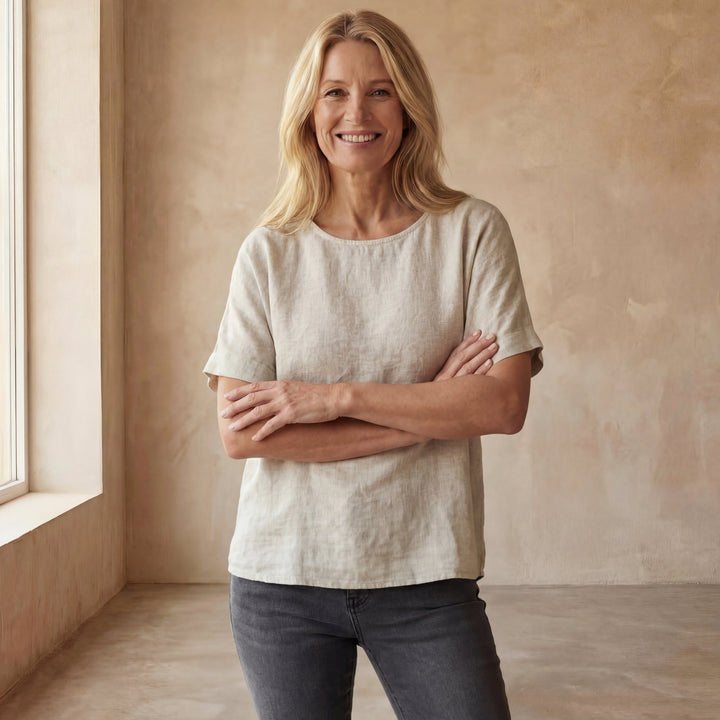Elise de Paris | T-shirt Coton-Lin