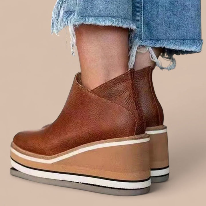 Elise de Paris | Bottines à Talon Wedge Décontractées