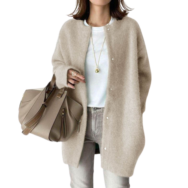 Elise de Paris | Cardigan Femme Oversize en Tricot Doux avec Fermeture à Boutons