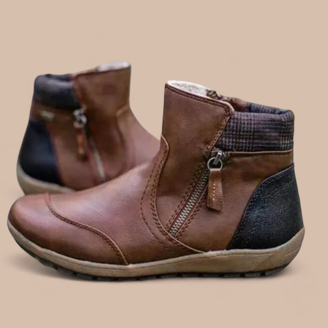 Elise de Paris| Bottes Orthopédiques Imperméables avec Fermeture Éclair Premium