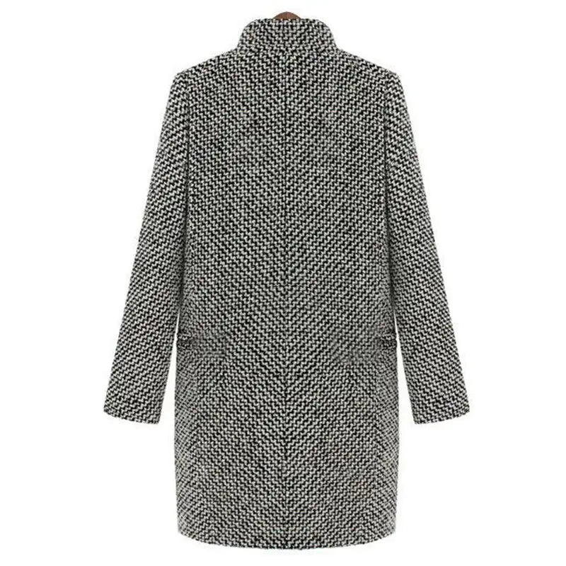 Elise de Paris | Manteau Hiver Femme Chic en Laine avec Col en V - Confort et Élégance pour Températures Froides