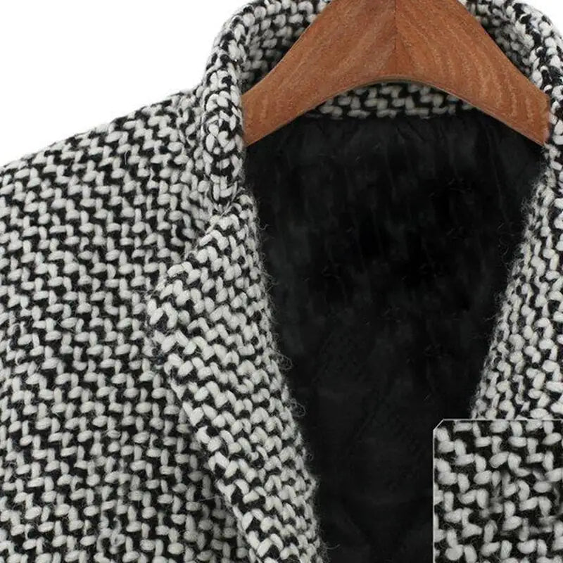 Elise de Paris | Manteau Hiver Femme Chic en Laine avec Col en V - Confort et Élégance pour Températures Froides