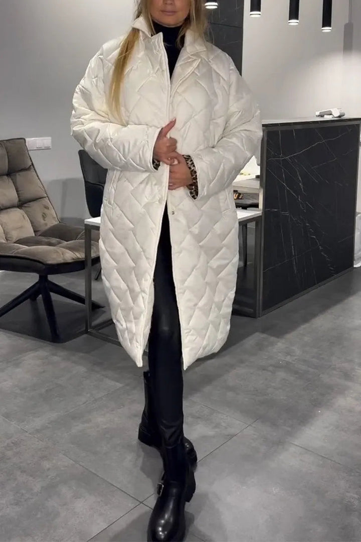 Elise de Paris | Manteau Hiver Femme Matelassé Réversible Mi-Long Élégant