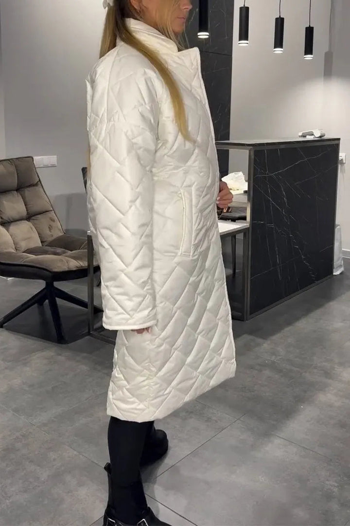 Elise de Paris | Manteau Hiver Femme Matelassé Réversible Mi-Long Élégant