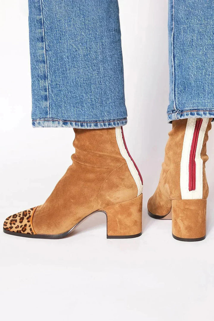 Ava | Bottines Élégantes à Talons Carrés