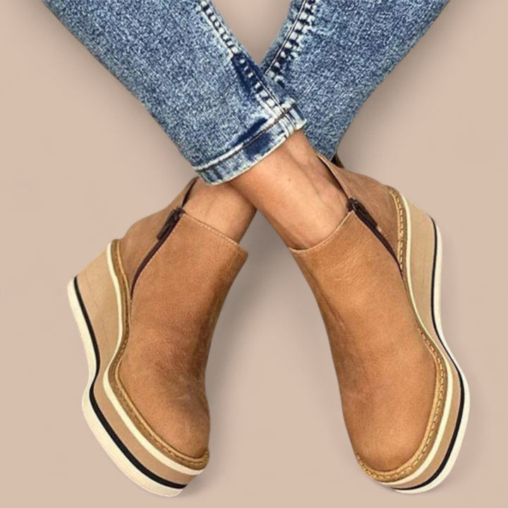 Elise de Paris | Bottines à Talon Wedge Décontractées