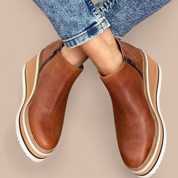Elise de Paris | Bottines à Talon Wedge Décontractées