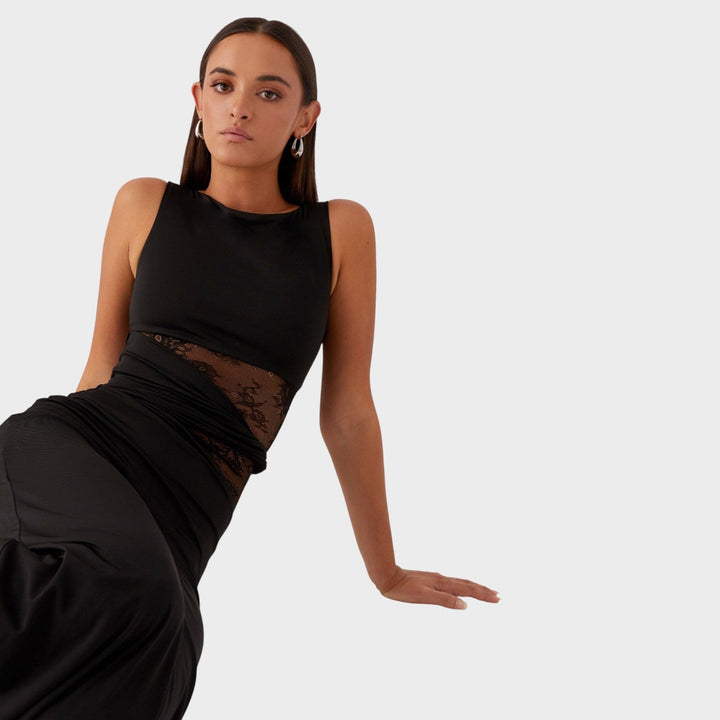 Elise de Paris| Robe Longue Élégante Femme en Dentelle