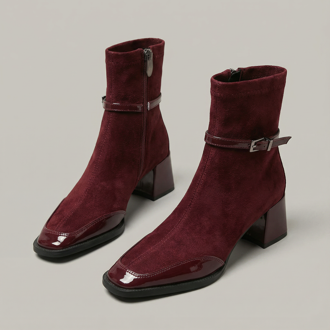 Romany | Bottines Élégantes en Éco-Suédine à Talon Moyen