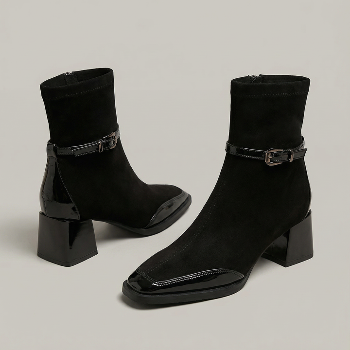 Romany | Bottines Élégantes en Éco-Suédine à Talon Moyen