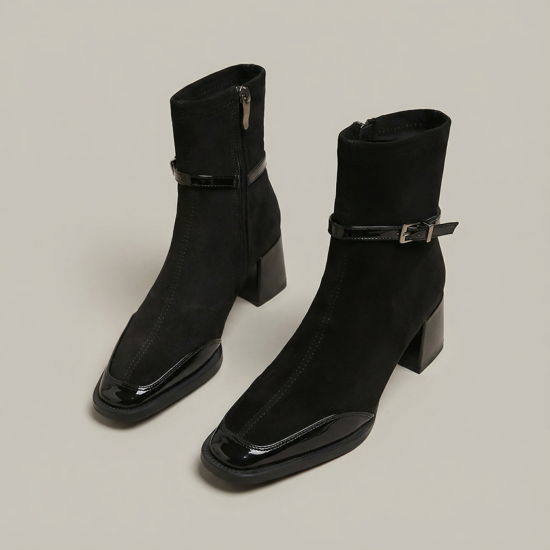 Romany | Bottines Élégantes en Éco-Suédine à Talon Moyen