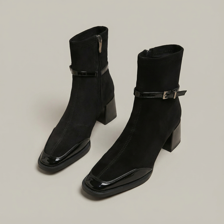 Romany | Bottines Élégantes en Éco-Suédine à Talon Moyen