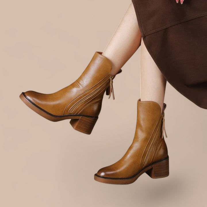 Elise de Paris| Bottes en Cuir Élégantes