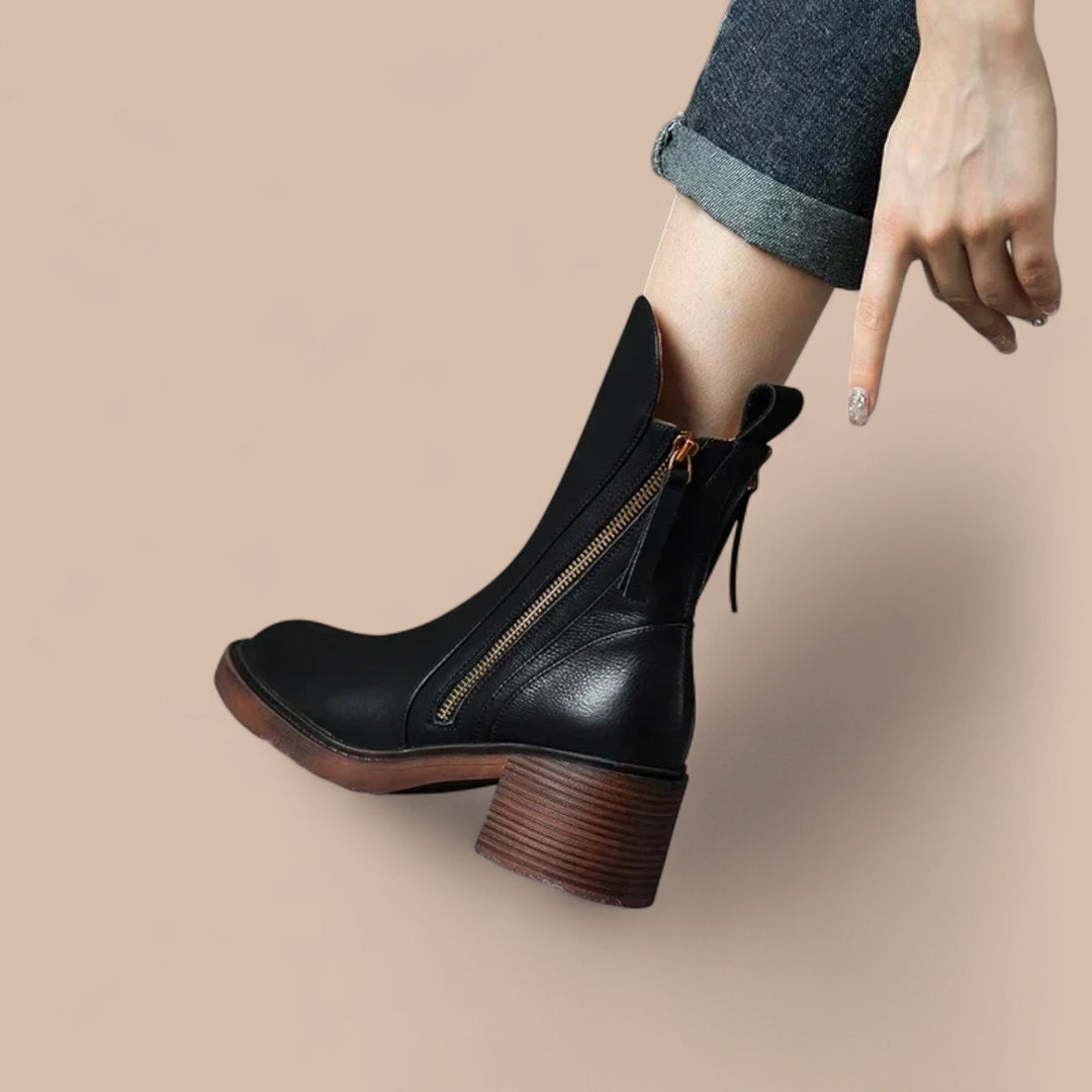 Elise de Paris| Bottes en Cuir Élégantes