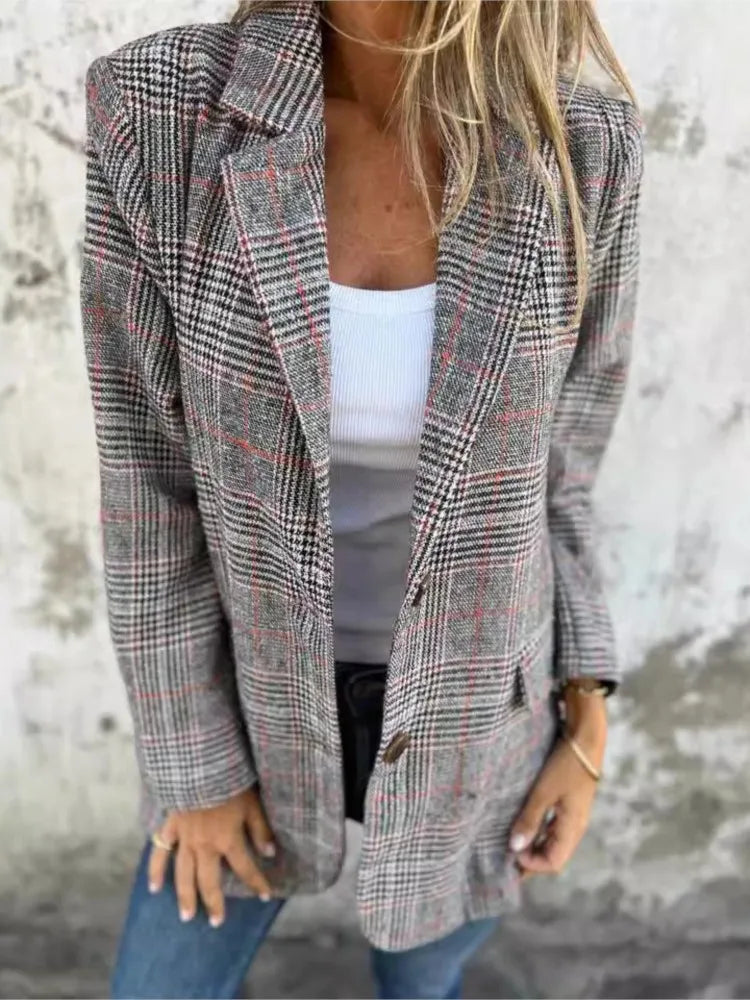 Elise de Paris | Blazer Écossais