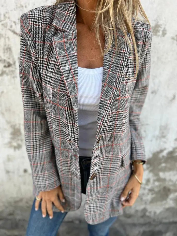 Elise de Paris | Blazer Écossais