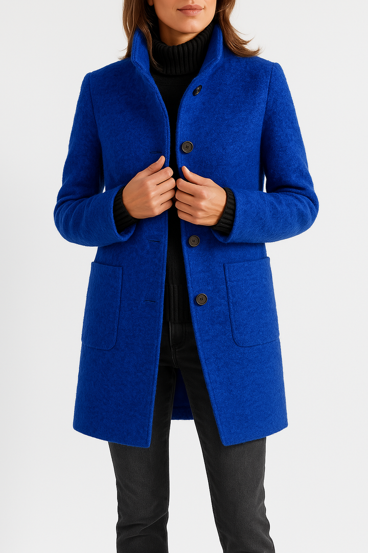 Elise de Paris | Veste Femme Élégante en Laine avec Col Raffiné