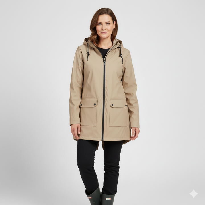 Elise de Paris | Veste Femme Imperméable et Chaude avec Capuche Réglable