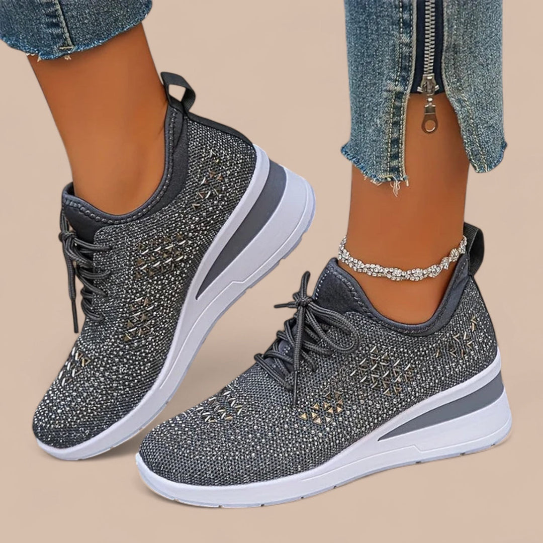 Elise de Paris| Olivia – Baskets Orthopédiques Élégantes et Étincelantes